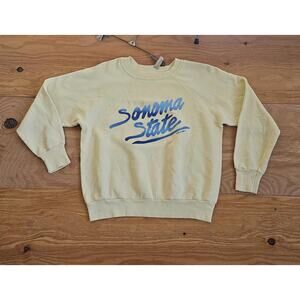 Sonoma State 50/50 Pastel Yellow Color Sweatshirt Sz S 1980s